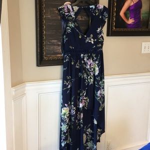 Floral high low summer dress